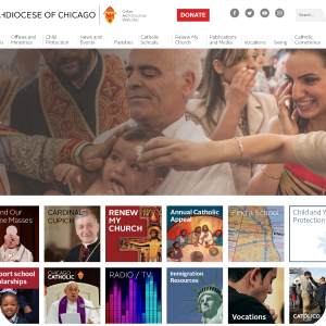 Archdiocese of Chicago website homepage